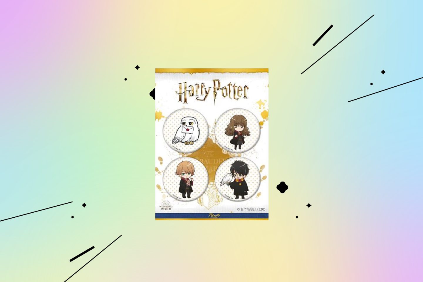 Подарки для фанатов Гарри Поттера: набор значков хогвартс