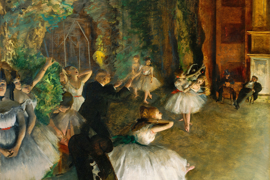 «Балетная репетиция на сцене» / Эдгар Дега / 1874 год