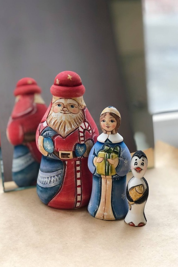 новогодние товары: Матрёшка «Дедушка Мороз» «Студия "Гуслица"»