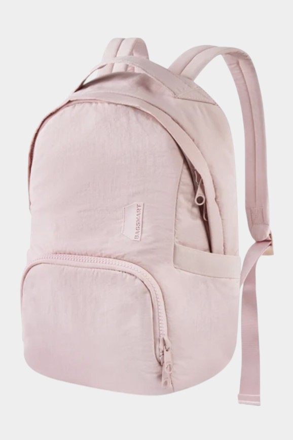 Пыльно-розовый недорогой рюкзак со скрытым карманом