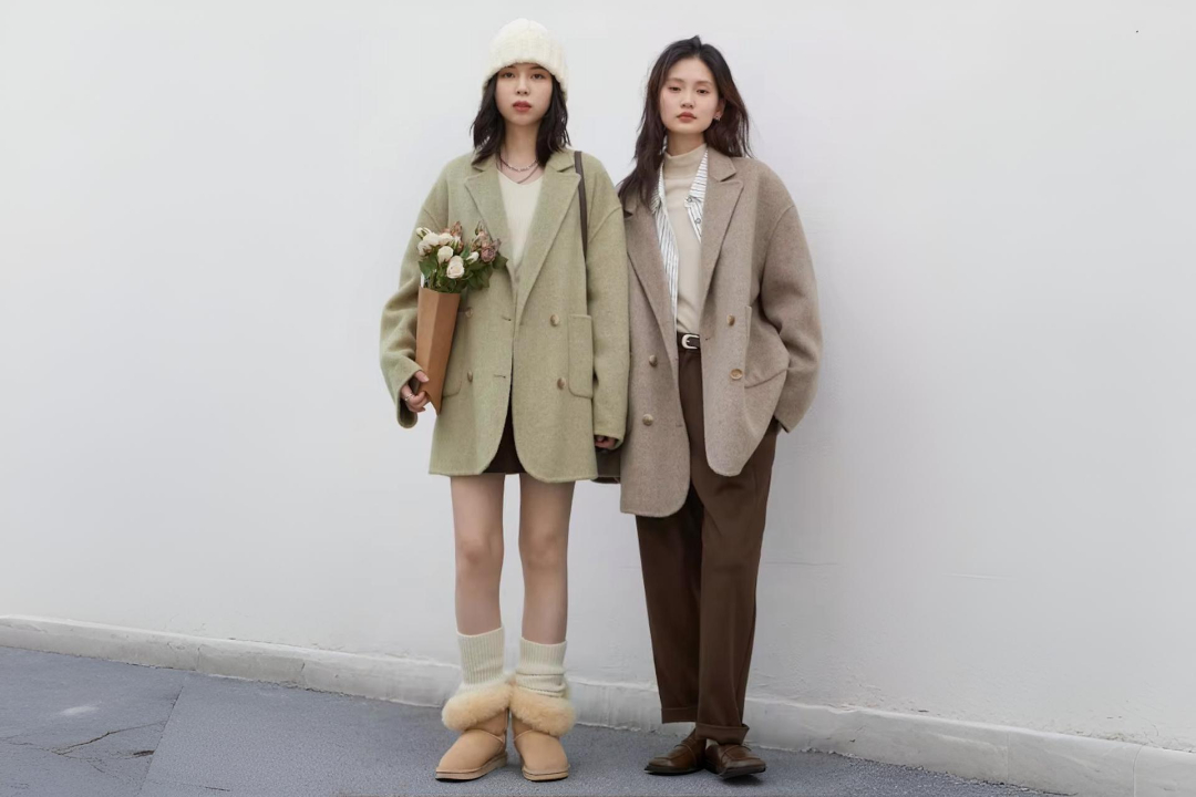 Стильное пальто-пиджак из шерсти CHIC VEN